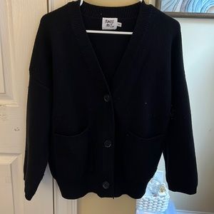 Black oversized button up cardigan